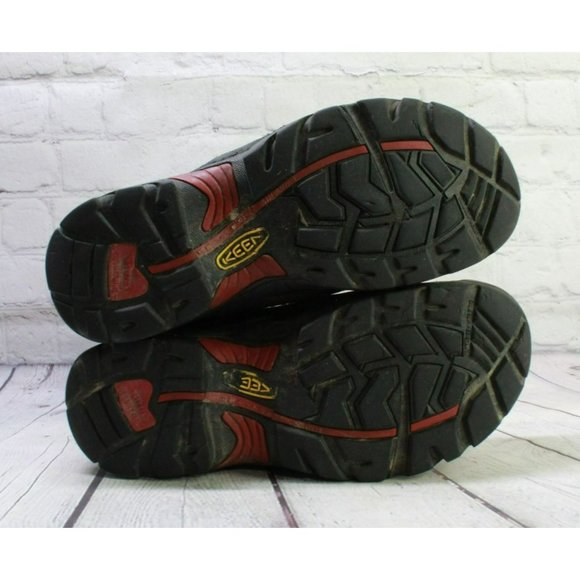 Keen Brown Leather Lace Up Waterproof Steel Toe Hiking Boots Size 12 EE - Picture 9 of 9